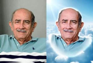 Funeral Portrait Service Before After Example