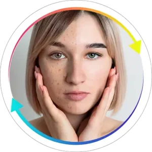 improve skin photo retouching service icon