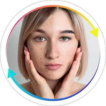 improve skin photo retouching service icon