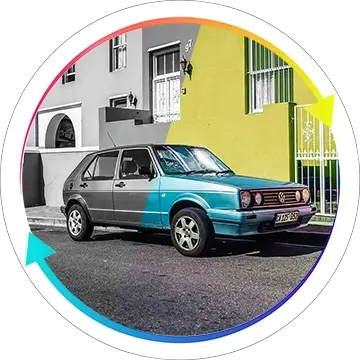 object colorization photo colorization service icon