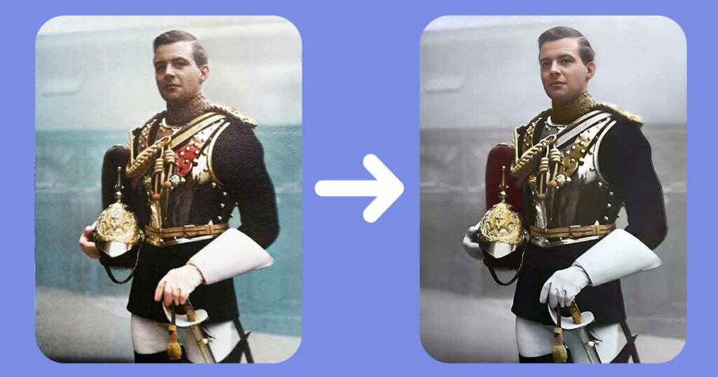 AI Photo Colorization After Manual Photo Editing