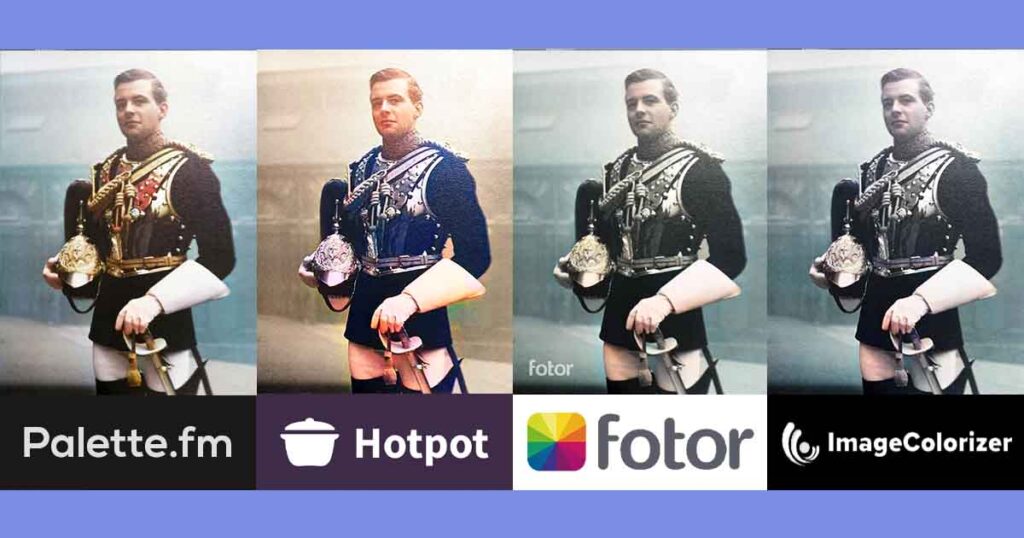 AI Photo Colorization Comparison